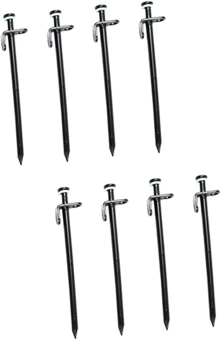8 Pcs Camping Stakes Outdoor Tent Stakes Titanium Tent Stakes Tent Accessories Heavy Duty Tent pegs Heavy Duty Tent Stakes Garden Stakes Metal Outdoor Teepee Aluminum Linoleum