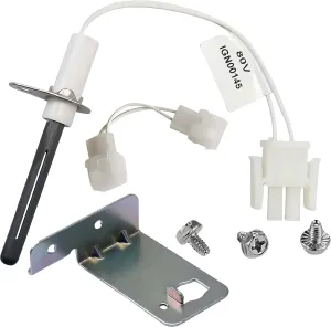 80 Volt Silicon Nitride Igniter， IGN00145 Furnace Ignitors For Furnace Igniters Compatible with Trane IGN145, 768A-815 Hot Surface Ignitor Kit With Mounting Screws -White