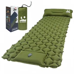 800g Ultralight Inflatable Sleeping Pad for Camping, with Foot Pump and Pillow, Compact Camping Mattress for Outdoors, Backpacking, Hiking