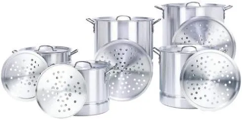 92355 Aluminum Steamer Stockpot Set44; 15 Piece