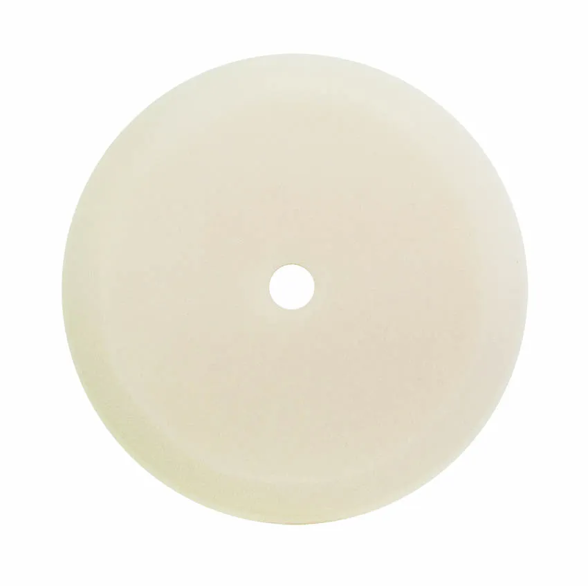 9" US White Ultra Finishing Foam Grip Pad™ with Center Tee, Contour Edge
