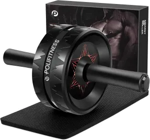 Ab Roller Wheel, Abs & Core Workout Equipment for Full-body Strength Training – Home Gym Exercise Wheel for Men and Women with Knee Pad Accessories