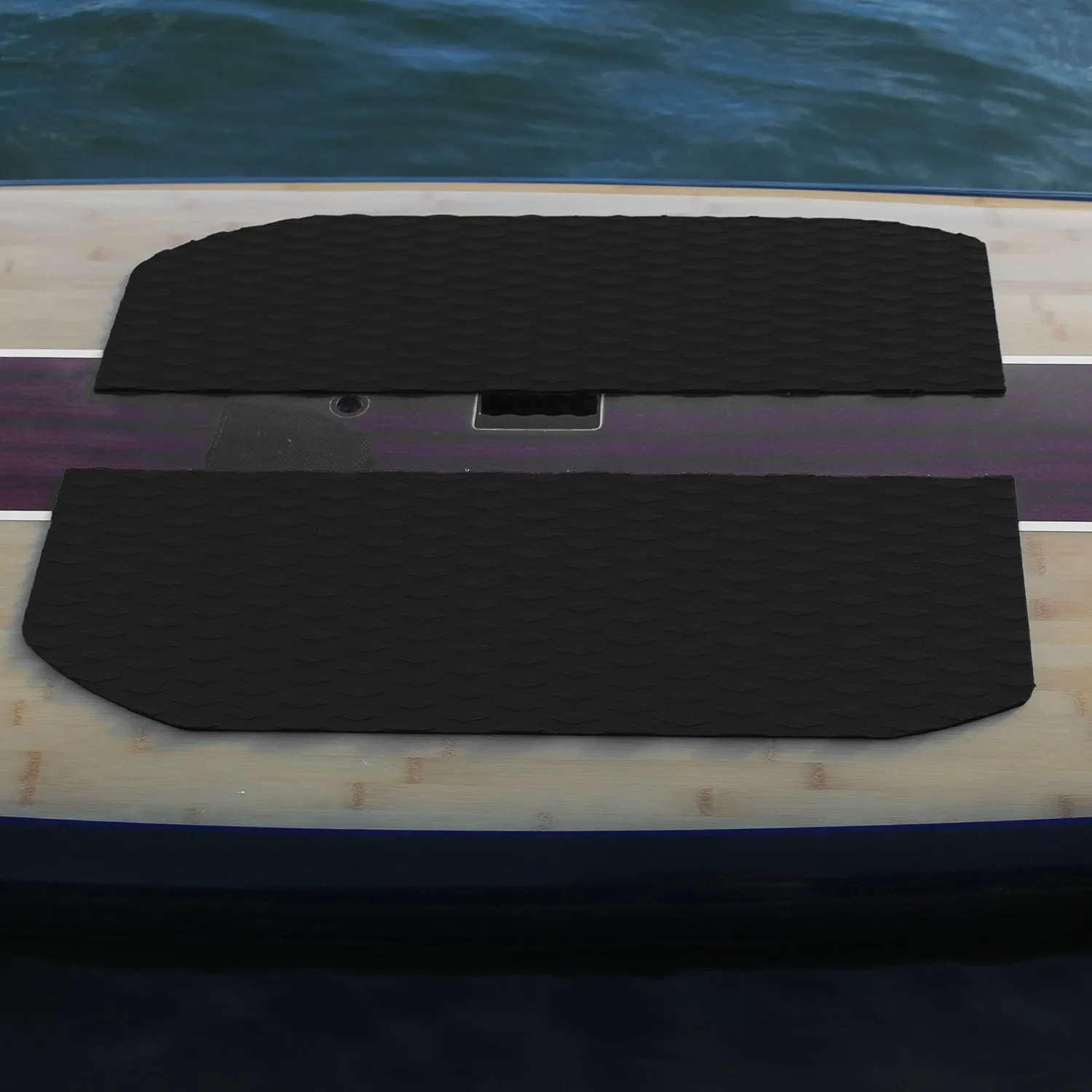 Abahub Non-Slip Traction Pad 1/2 Pieces Deck Grip Mat 30in x 20in Trimmable EVA Sheet 3M Adhesive for Boat Kayak Skimboard Surfboard SUP Black/Gray/White/Green/Navy Blue/Orange