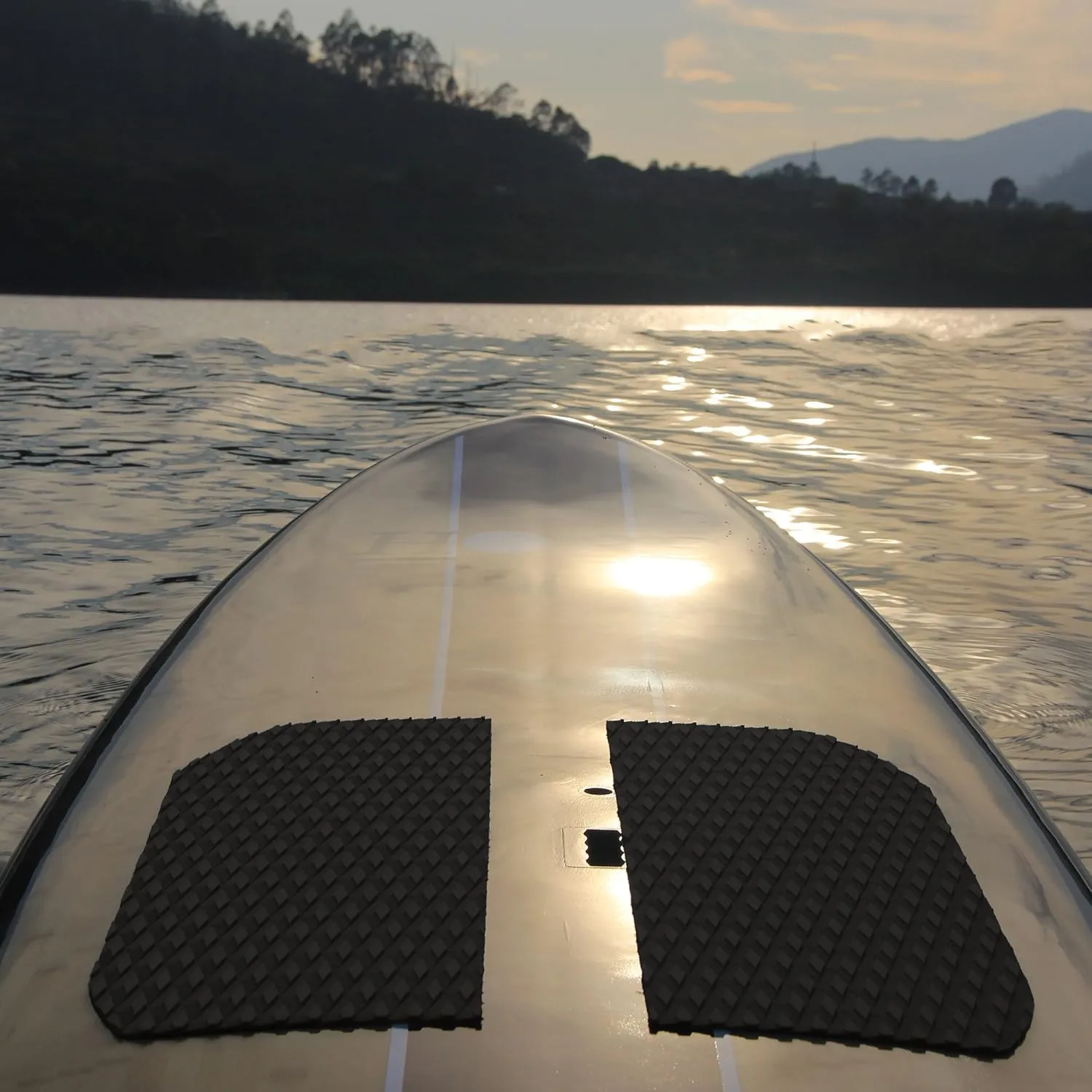 Abahub Non-Slip Traction Pad 1/2 Pieces Deck Grip Mat 30in x 20in Trimmable EVA Sheet 3M Adhesive for Boat Kayak Skimboard Surfboard SUP Black/Gray/White/Green/Navy Blue/Orange