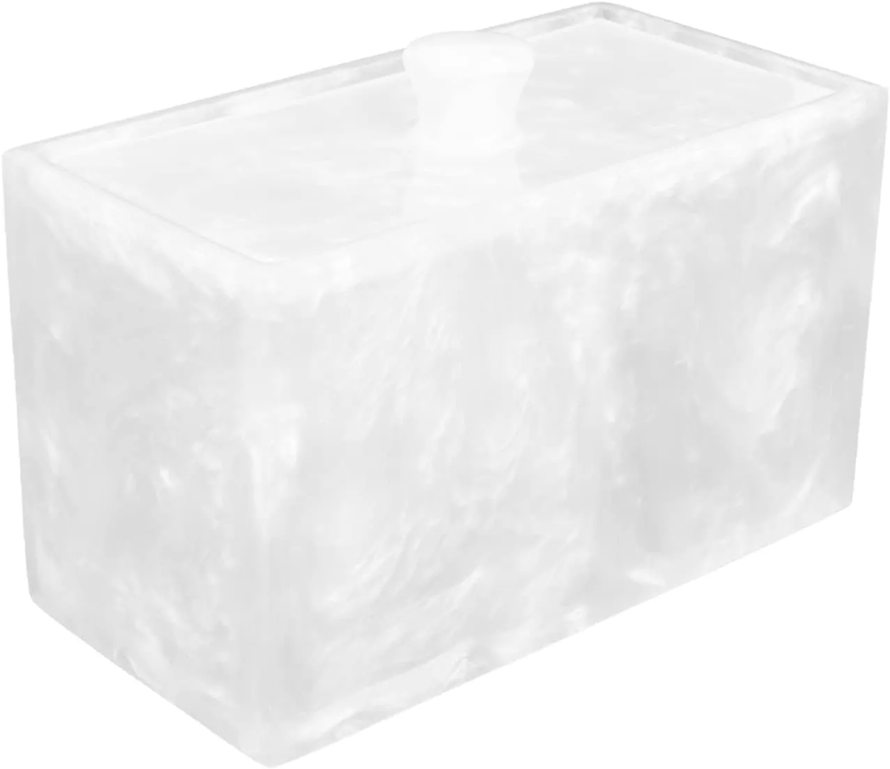 ABOOFAN Cotton Pad Storage Box with Lid Compartment Organizer for Cosmetics Cotton Swabs Vanity Container for Bathroom Accessories for Special Occasions