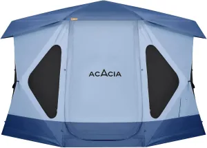 ACACIA Camping Tent, Pop Up Camping Tent with 8 Windows and Footprint, Waterproof Windproof Easy Setup Hub Tent for Family Camping, Hiking and Glamping