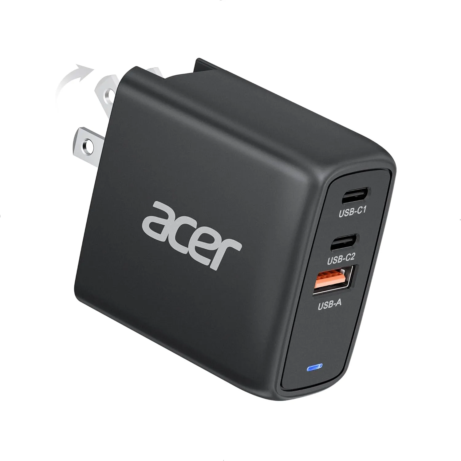 Acer 67W USB C Charger, 3-Port GaN Fast Charging Block, Foldable and Portable USB Wall Plug Adapter Compatible with MacBook Pro/Air, Acer Laptop, Dell XPS, iPad Pro/Air, iPhone 16/15, and More