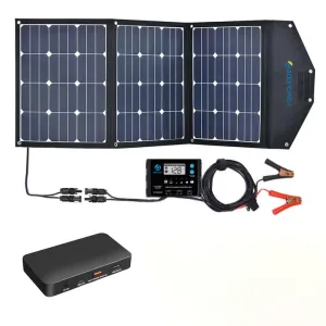 ACOPOWER LTK 120W Foldable Solar Panel Kit w/ ProteusX 20A Charge Control
