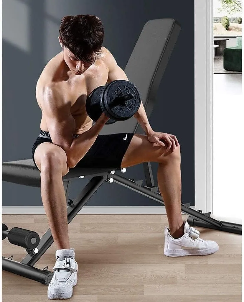 Adjustable Weight Bench,Professional Bench Press Gym Press Functional Weightlifting Bed Home Dumbbell Stool Foldable Fitness Chair Home Fitness Equipment