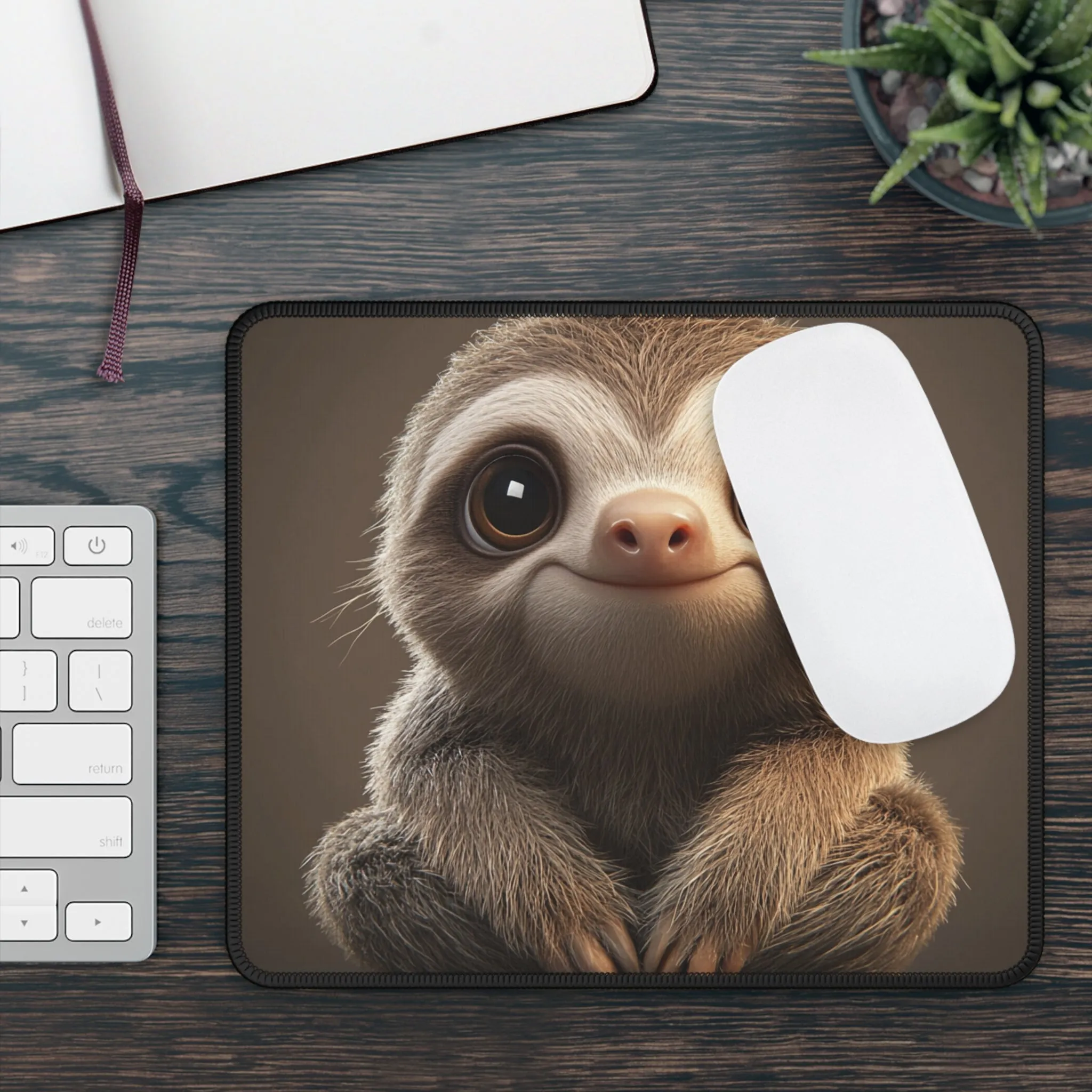 Adorable Sloth Gaming Mouse Pad - Cute Desk Accessory for Gamers