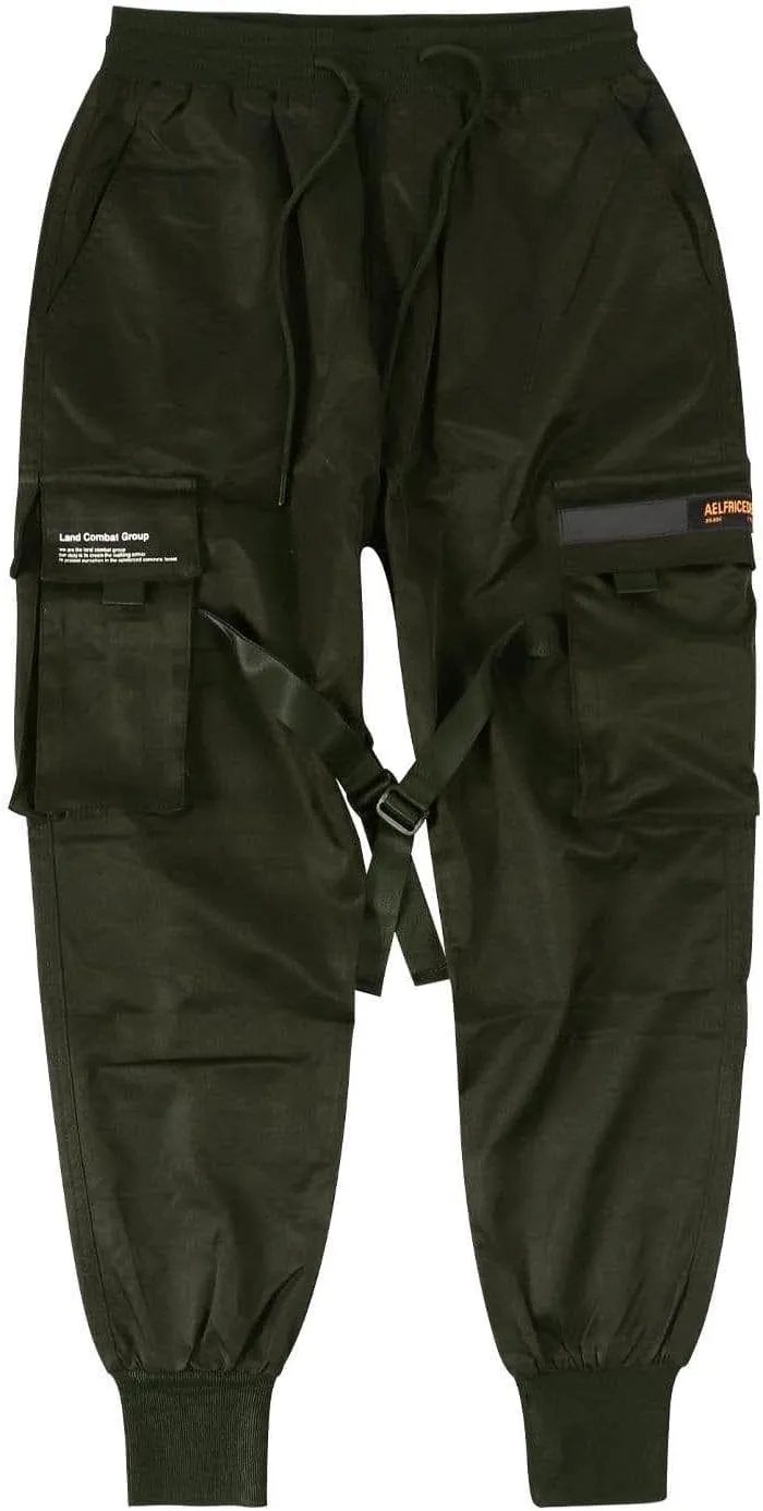 Aelfric Eden Mens Jogger Pants Japanese Cargo Sweatpants Tactical Pant Multi-Pockets Techwear Hip Hop Streetwear