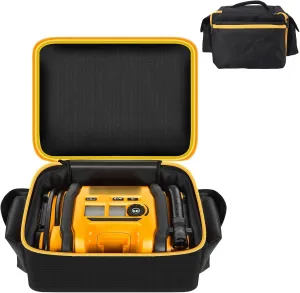 Air Compressor Bag Case for DCC020IB 20V, Portable Tire Inflator Holder Organizer with Charger Pocket, Suitable for Battery Pack and Charging Kit, Made from Premium Nylon