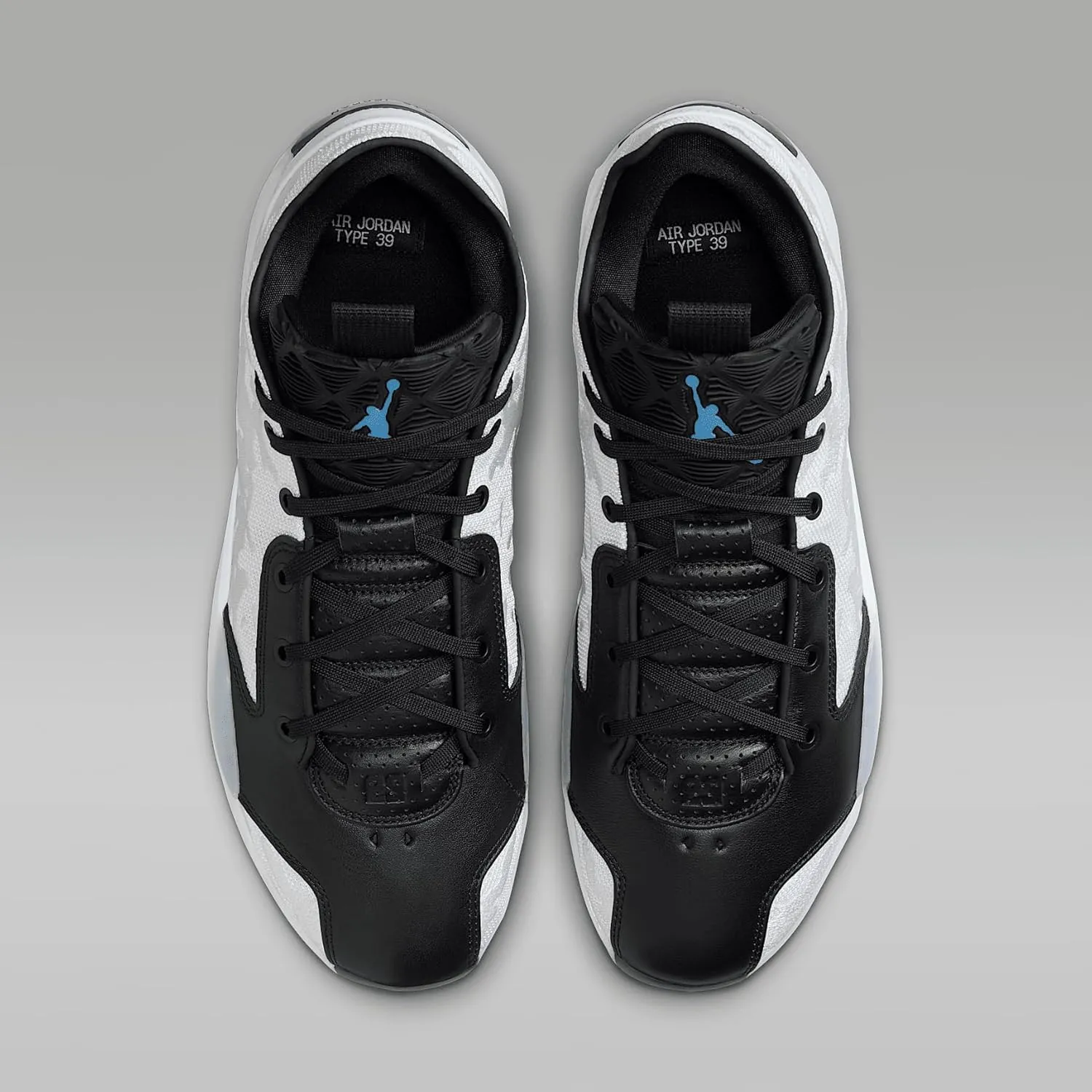 Air Jordan XXXIX Croix Basketball Shoes (FQ0213-100, White/Black/Dark Powder Blue)