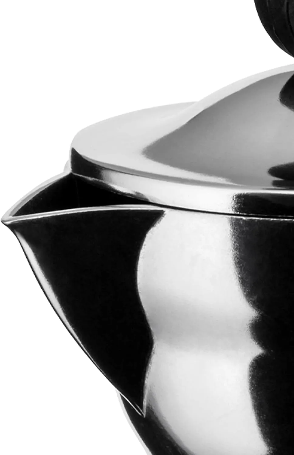 Alessi AAM33/3 - Design Espresso Coffee Maker, Aluminum and Thermoplastic Resin, 3 Cups, Black Handle
