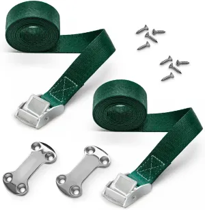 ALIENSX Cooler Tie Down Kit, Tie Down Straps for RTIC YETI Coolers, Cam Buckle Lashing Straps, Secure to Boats, Trailers, Trucks, ATVs and More, Prevent from Slipping