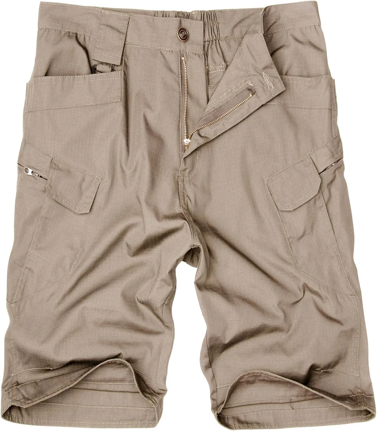 Alimens & Gentle Men's Cargo Short Elastic Waist Multi-Pocket Outdoor Military Tactical Shorts