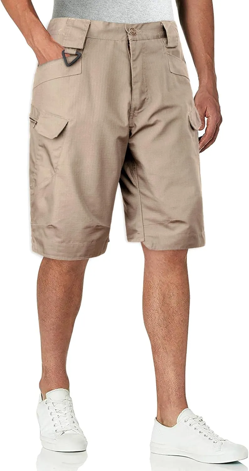 Alimens & Gentle Men's Cargo Short Elastic Waist Multi-Pocket Outdoor Military Tactical Shorts