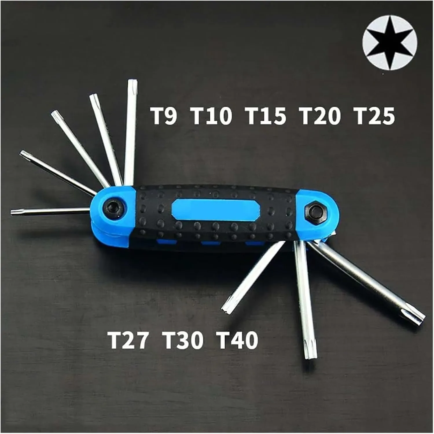 Allen Key Set L Wrench Kit Foldable For Allen Screw 8-IN-1 Portable Star Wrench Kit Hand Tools 1.5-8mm For Bicycle Repair(8 in 1 Allen Wrench)
