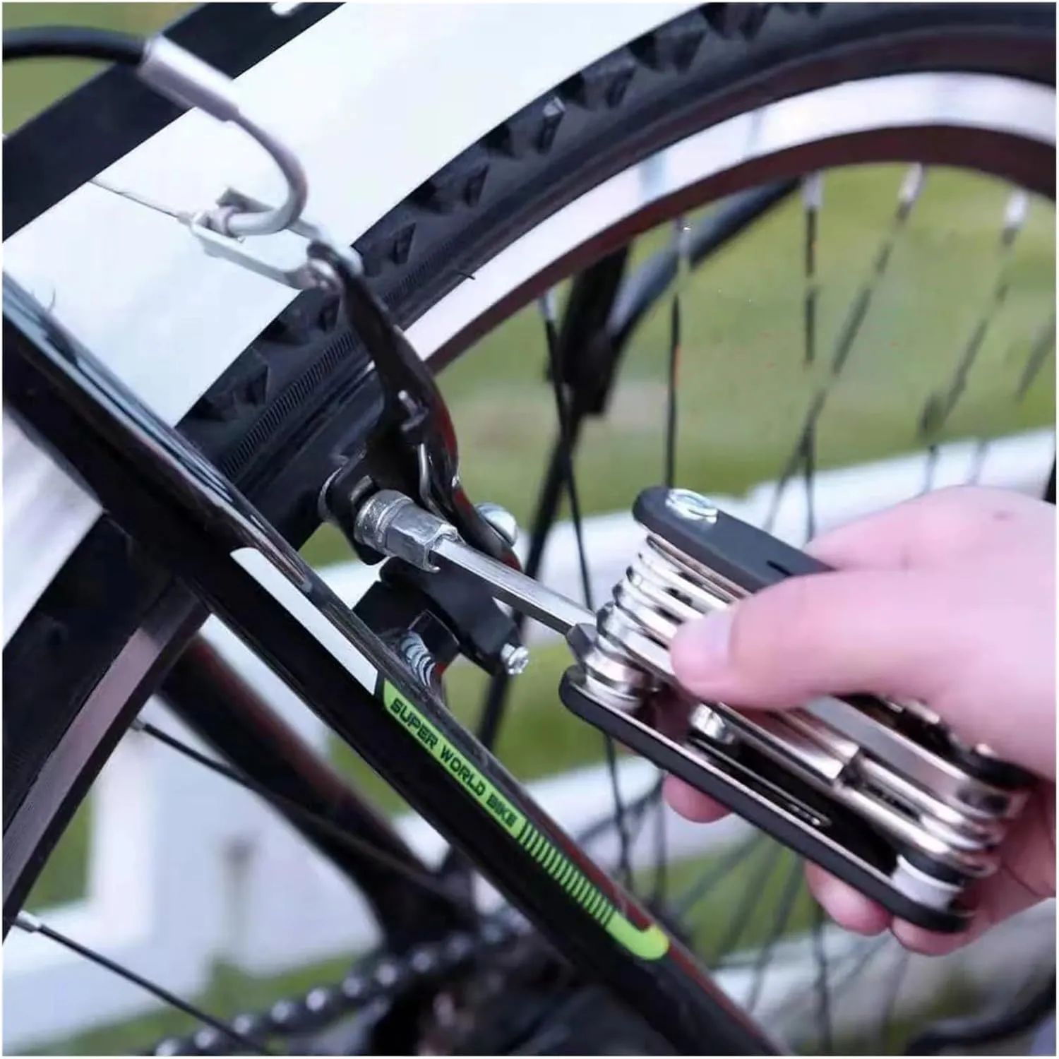 Allen Key Set L Wrench Kit Foldable For Allen Screw 8-IN-1 Portable Star Wrench Kit Hand Tools 1.5-8mm For Bicycle Repair(8 in 1 Allen Wrench)