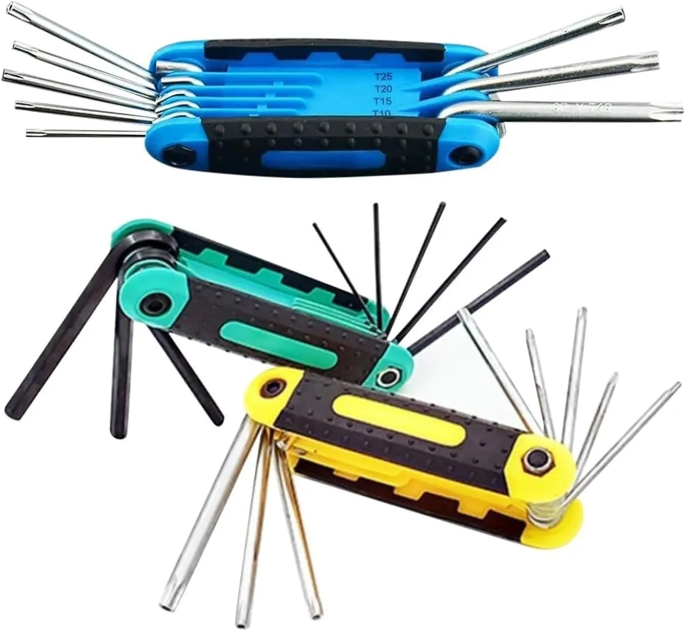 Allen Key Set L Wrench Kit Foldable For Allen Screw 8-IN-1 Portable Star Wrench Kit Hand Tools 1.5-8mm For Bicycle Repair(8 in 1 Allen Wrench)