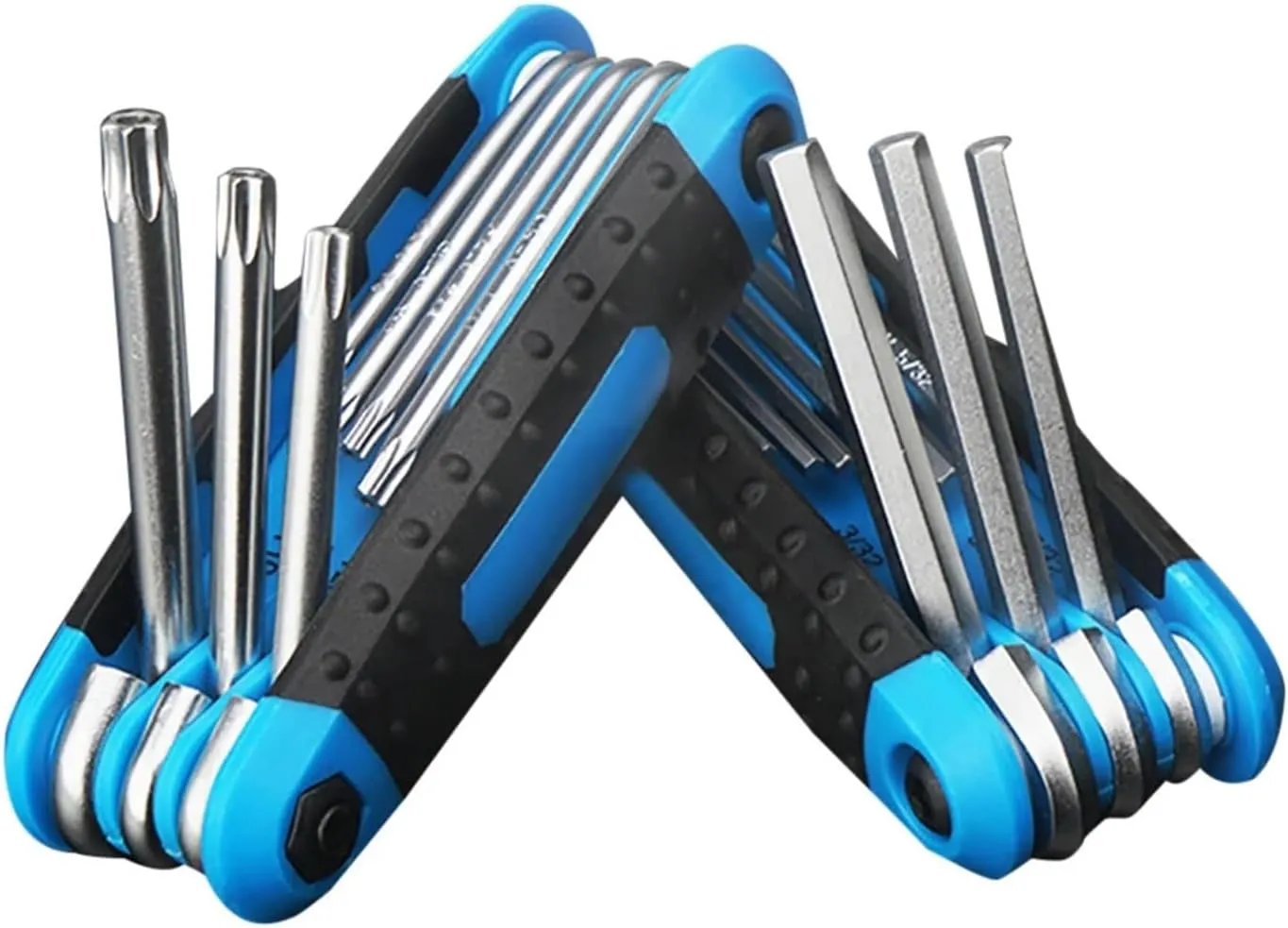 Allen Key Set L Wrench Kit Foldable For Allen Screw 8-IN-1 Portable Star Wrench Kit Hand Tools 1.5-8mm For Bicycle Repair(8 in 1 Allen Wrench)