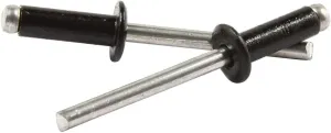 Allstar Performance ALL18128 Black 1/4' to 3/8' Grip Range Small Head Rivet with Aluminum Mandrel, (Pack of 250)
