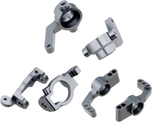 Alum Steering Blocks Knuckle & Caster Blocks Rear Stub Axle C Hub Carriers for 1/10 ZD Racing DBX-10 10427S 9106S Series Upgrade Parts Gray