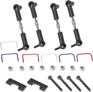 Aluminium Alloy RC Car Front and Rear Wide Sway Bar Kit for 1/16 E-Revo/Mini Slash RC Car Upgrade Parts
