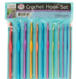 Aluminum Crochet Hooks Set- 12 pieces