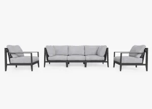Aluminum Outdoor Sofa with Armchairs - 5 Seat By Outer