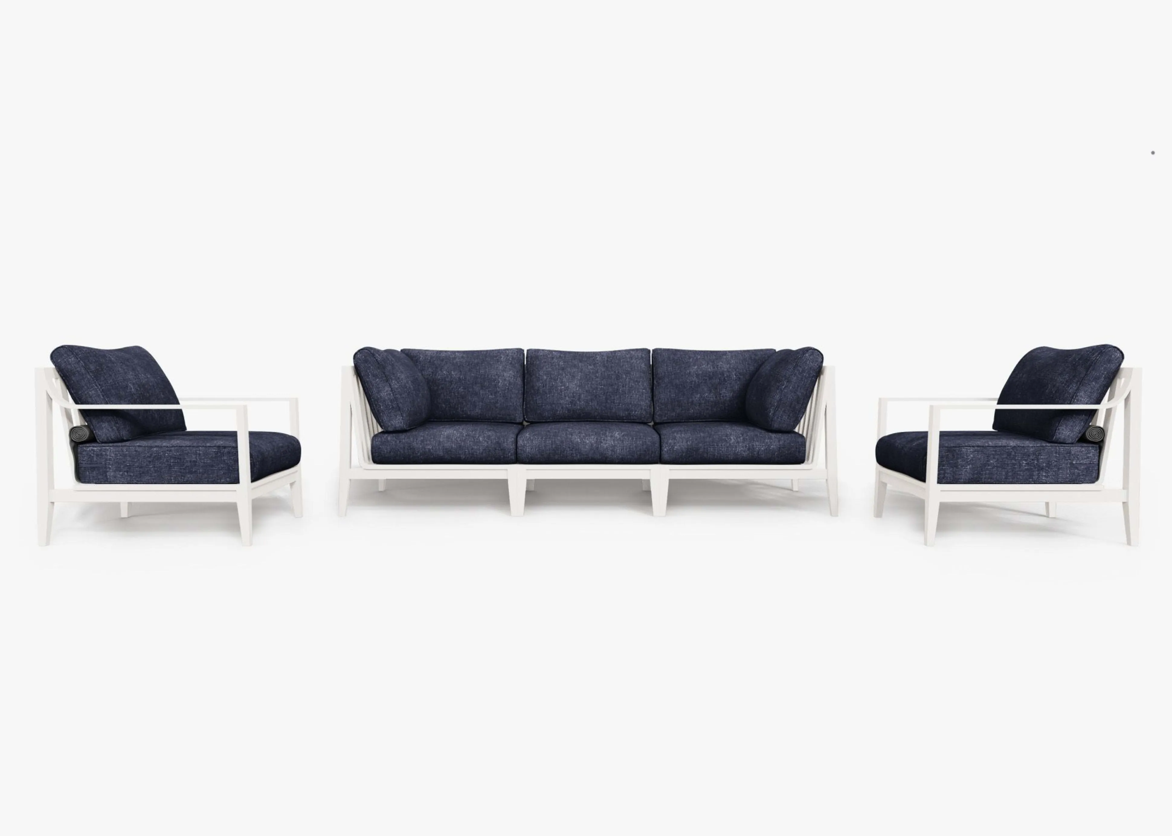Aluminum Outdoor Sofa with Armchairs - 5 Seat By Outer