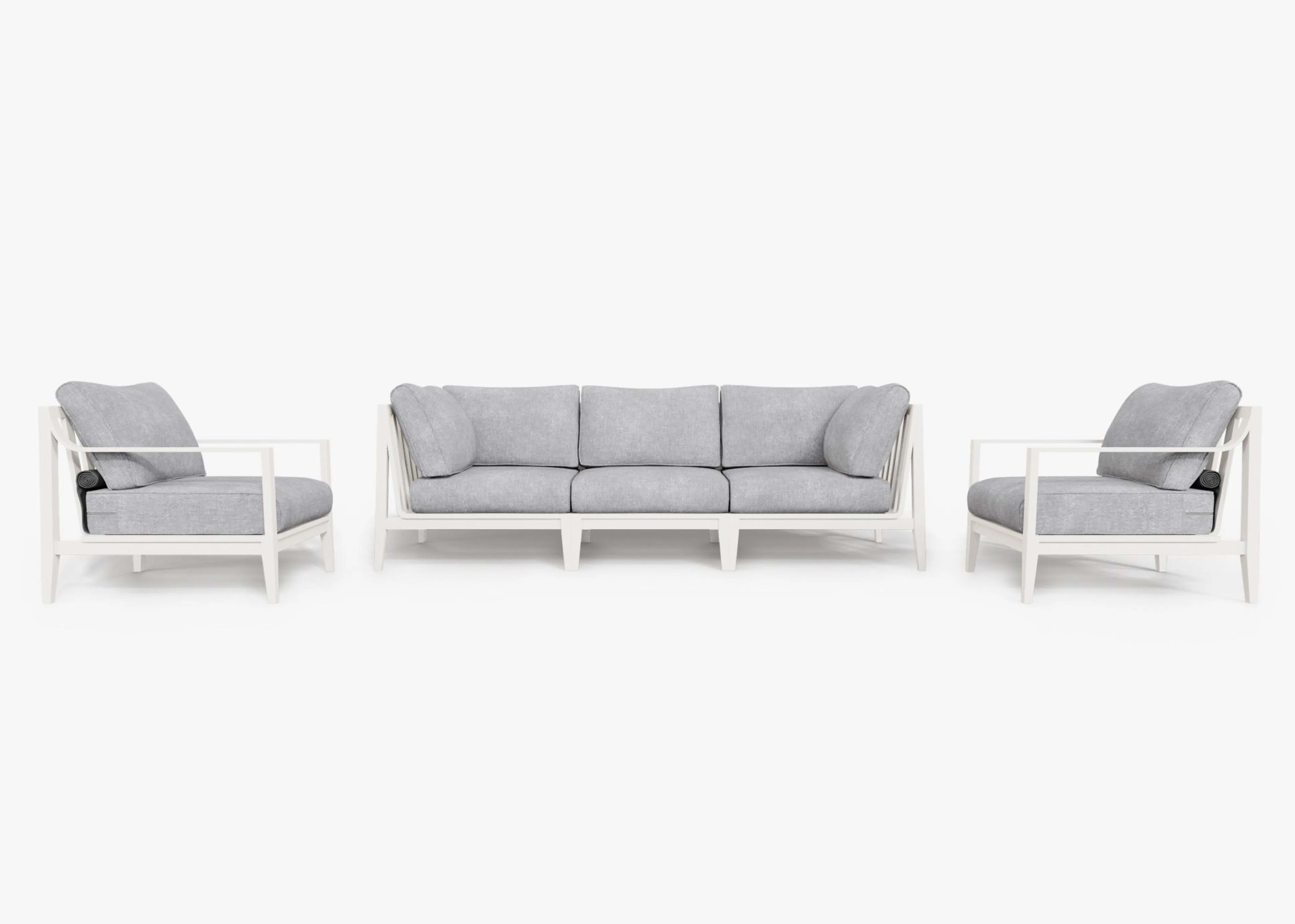 Aluminum Outdoor Sofa with Armchairs - 5 Seat By Outer