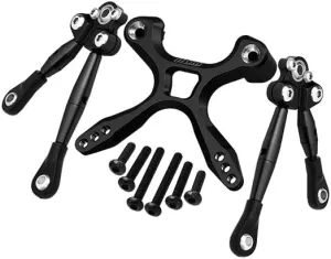 Aluminum Rear Tie Rods With Stabilizer Car Tie Rods For 1/10 Traxxas Ford GT 4-Tec 2.0 83056-4/4-Tec 3.0 93054-4 - 1 Set Black
