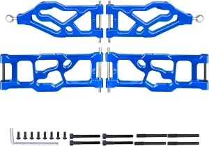 Aluminum Suspension Arms Set Front Lower & Rear Lower for Arrma Kraton 8S Upgrades, fit Outcast 8S BLX, Replaces ARA330589 ARA330590 (Blue)
