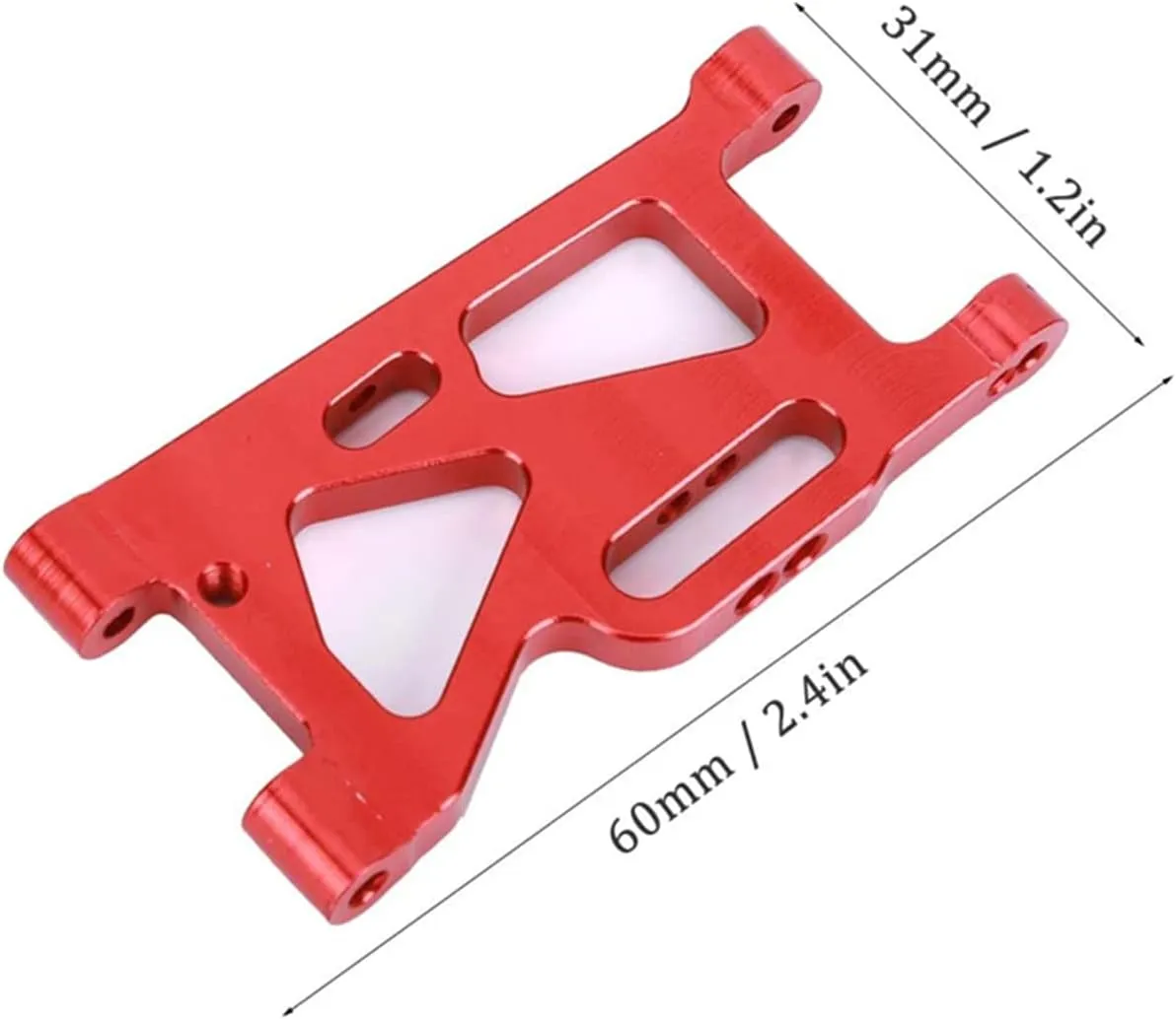 Aluminum WLtoys 144001 Front&Rear Swing Arm Set Upgrade Part for WLtoys 144001 1/14 4WD RC Car(Red)