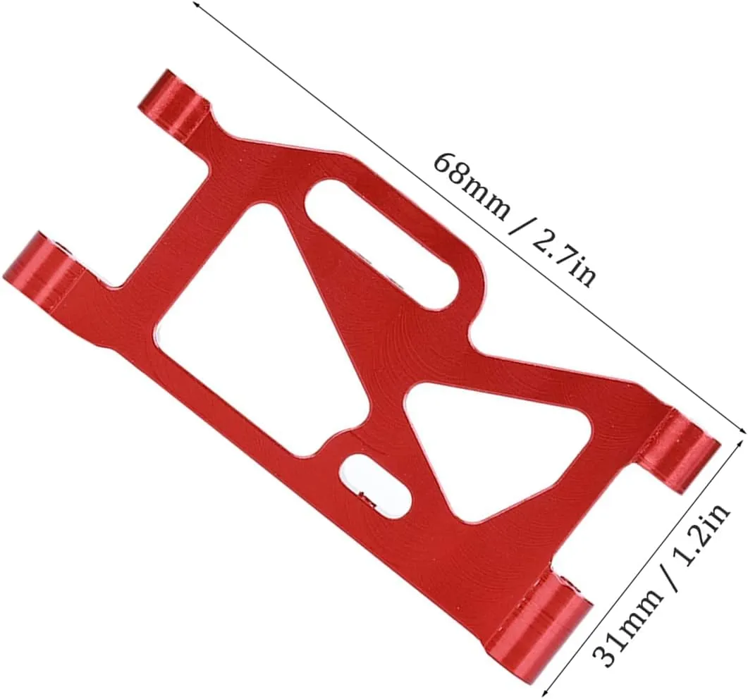 Aluminum WLtoys 144001 Front&Rear Swing Arm Set Upgrade Part for WLtoys 144001 1/14 4WD RC Car(Red)
