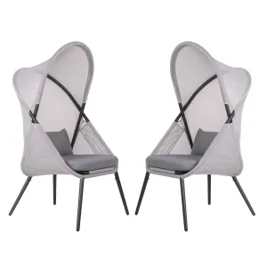 Alverta Light Gray Foldable Chair
