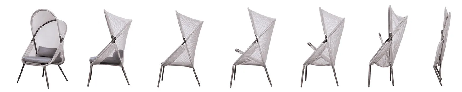 Alverta Light Gray Foldable Chair
