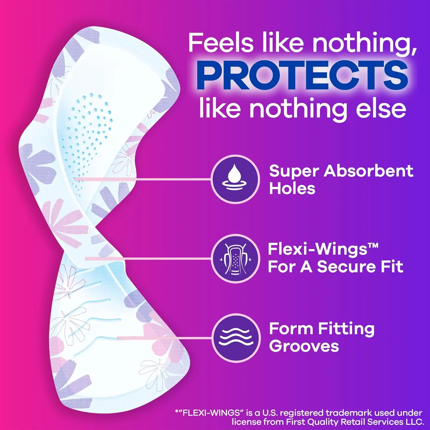 Always Radiant Feminine Pads for Women, Flexfoam Pads with Wings, Size 2, Heavy Absorbency, Lightly Scented, 26 Count x 3 Packs (78 Count total) (Packaging May Vary)