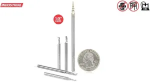 Amana Tool AMS-161 5-Pc CNC Aluminum Cutting Solid Carbide Spiral O Flute 1/8 Inch SHK Router Bit Collection
