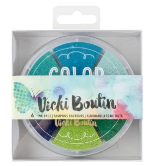 American Crafts Vicki Boutin Mixed Media Ink Pads Cool (6pcs)