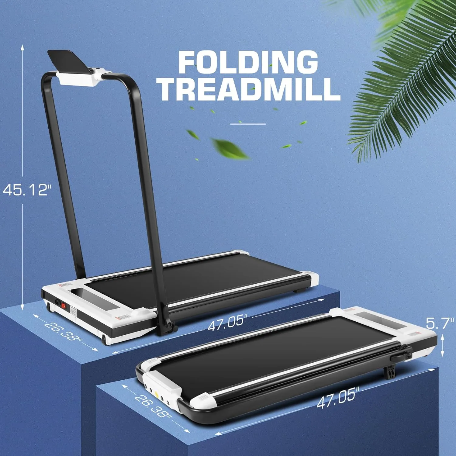 ANCHEER Under Desk Treadmill with Incline, 3 in 1 Walking Pad with Remote Control, 2.5HP Folding Treadmill for Home, 300lbs Weight Capacity Quiet Jogging Running Electric Machine