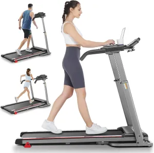 ANCHEER Walking Pad Treadmill with Desk Workstation & Adjustable Height, 300 LBS Weight Capacity Portable Treadmills for Home Office, LED Display Pulse Sensor Running Walking Pad with Incline Desktop