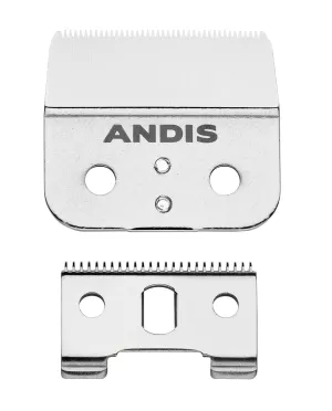 Andis 04604 Outliner II Trimmer Replacement Blade – Made of Stainless and Carbon Steel, Close-Cutting Square Blade, Deep Tooth Blade for Crisp Outlines & Designs - for GO & GTO Trimmers, Silver