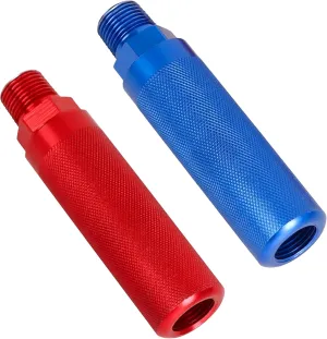 Anodized Aluminum Gladhand Grips Glad Hand Extension Handle Set Red Blue for Truck and Trailers Easier Coupleling