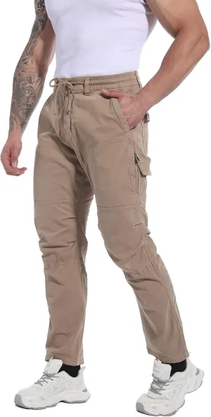 ANOTWENER Men's Stretch Cargo Pants, Tactical Water Resistant Ripstop Lightweight Work Hiking Pants