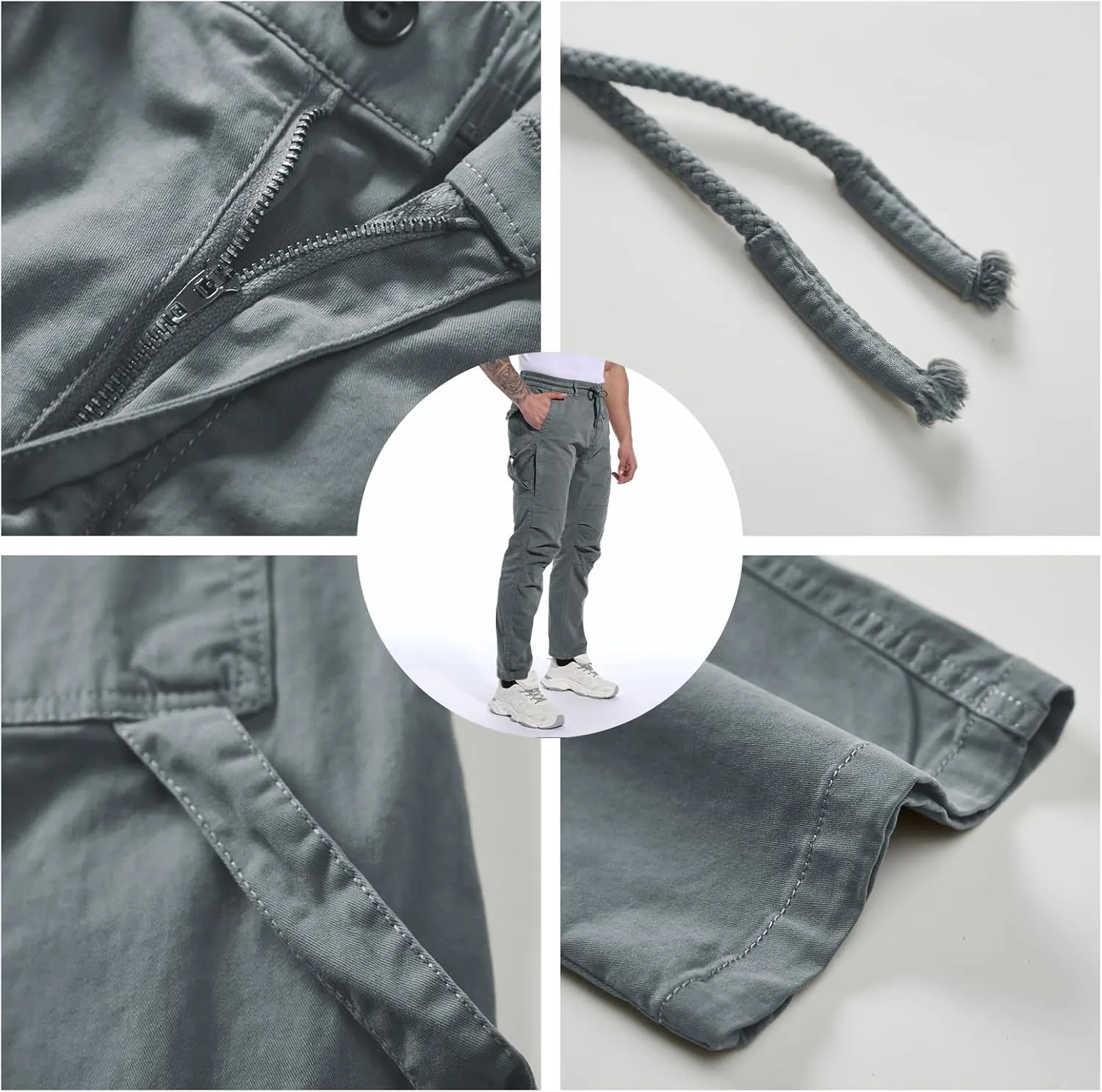ANOTWENER Men's Stretch Cargo Pants, Tactical Water Resistant Ripstop Lightweight Work Hiking Pants