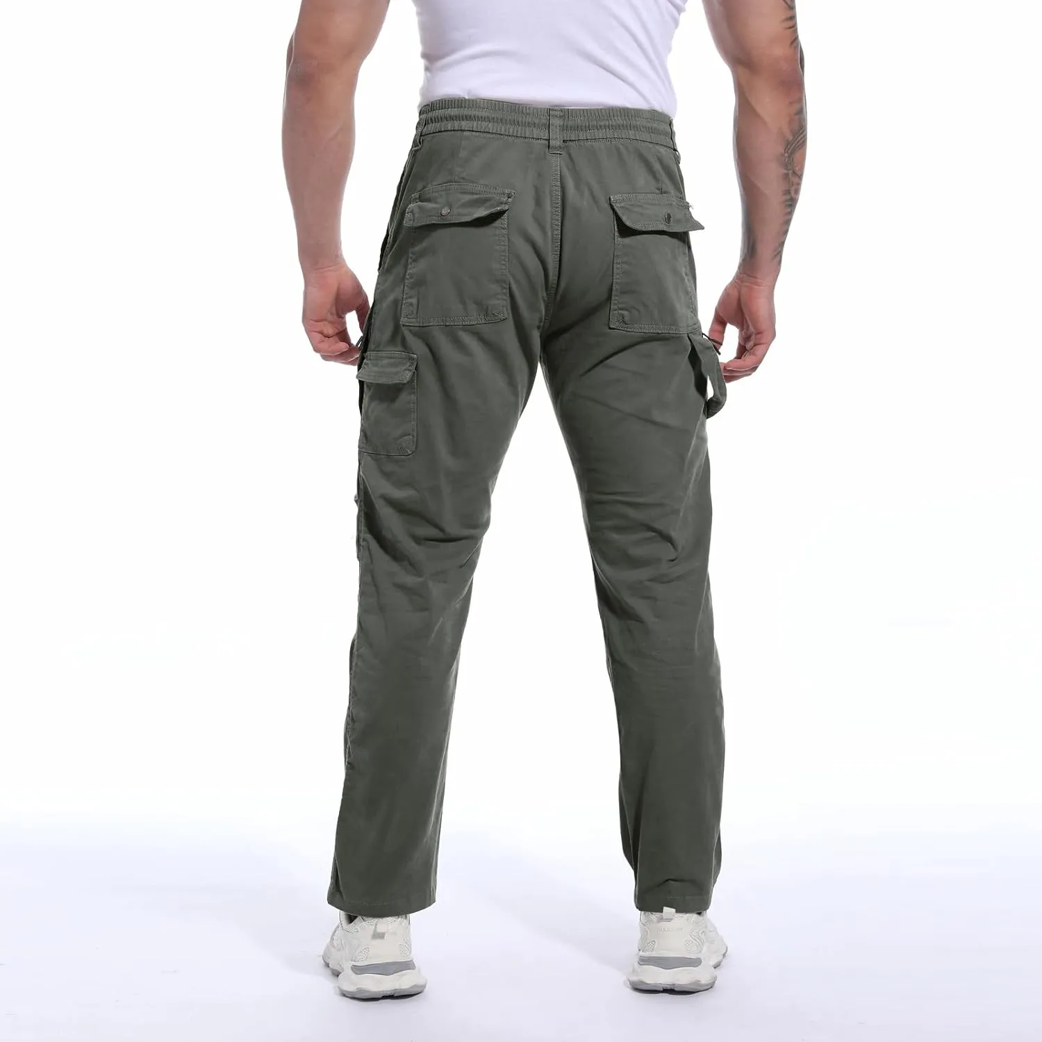 ANOTWENER Men's Stretch Cargo Pants, Tactical Water Resistant Ripstop Lightweight Work Hiking Pants