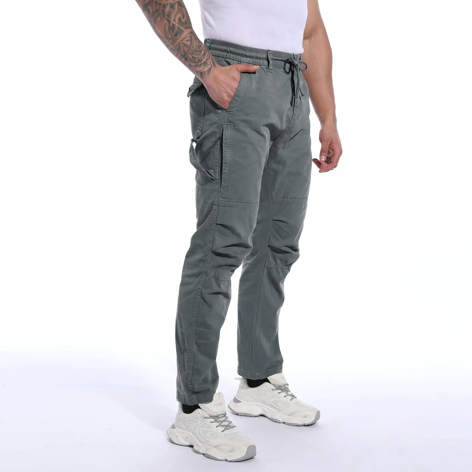 ANOTWENER Men's Stretch Cargo Pants, Tactical Water Resistant Ripstop Lightweight Work Hiking Pants