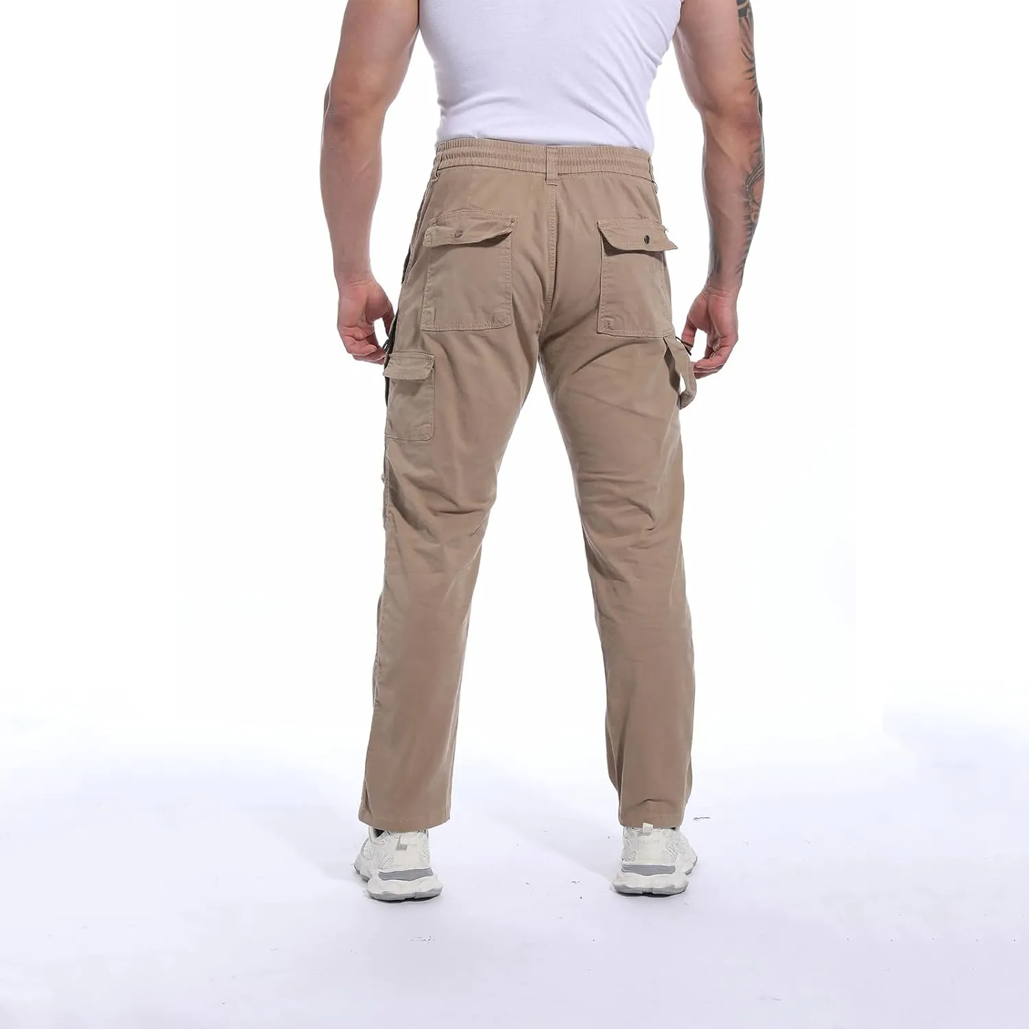 ANOTWENER Men's Stretch Cargo Pants, Tactical Water Resistant Ripstop Lightweight Work Hiking Pants
